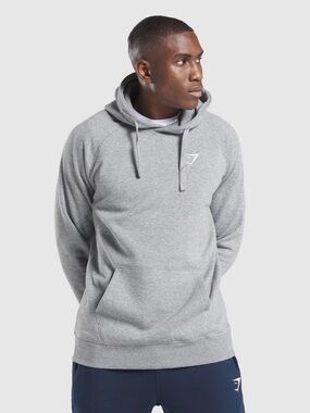 Gymshark Men's Crest hoodie Slim Fit Charcoal Gray / Men's XS / Women's Medium